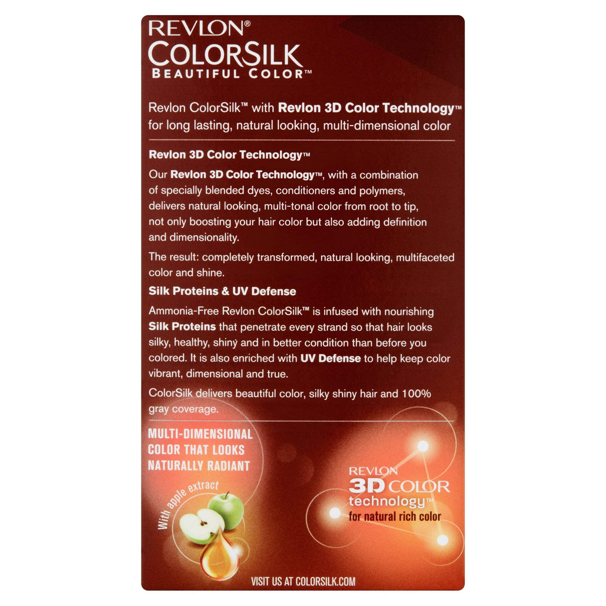 REVLON ColorSilk 40 Châtain Cendré détails des ingrédients
