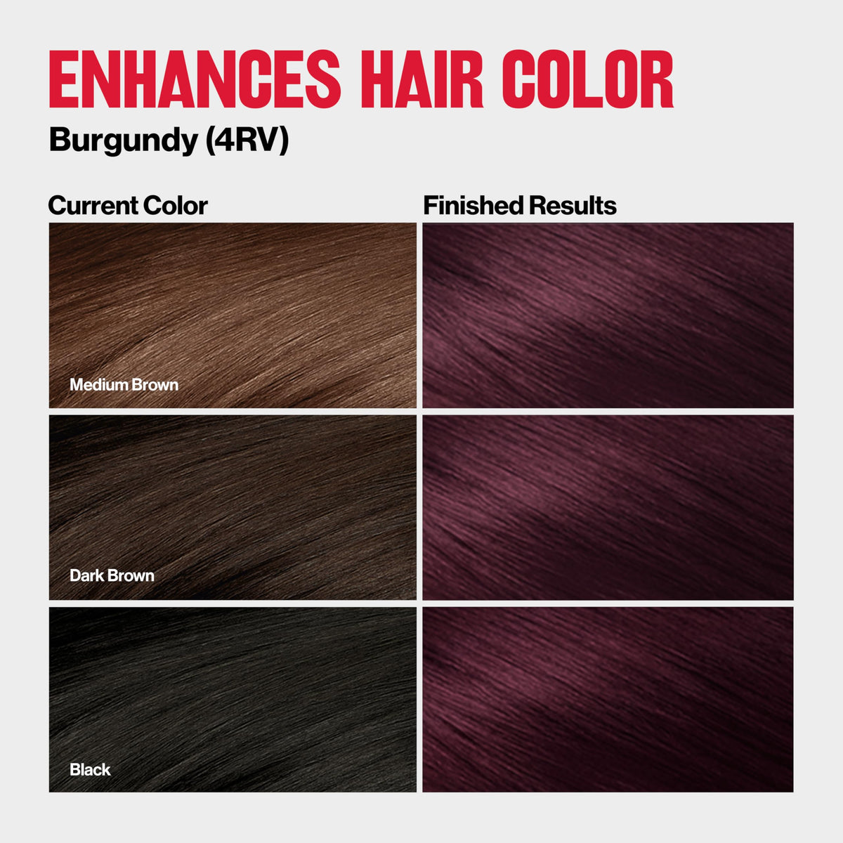 REVLON ColorSilk 4RV Burgundy application scene