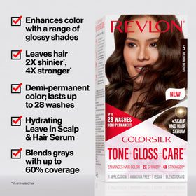 REVLON ColorSilk 4RV Burgundy bottle side view