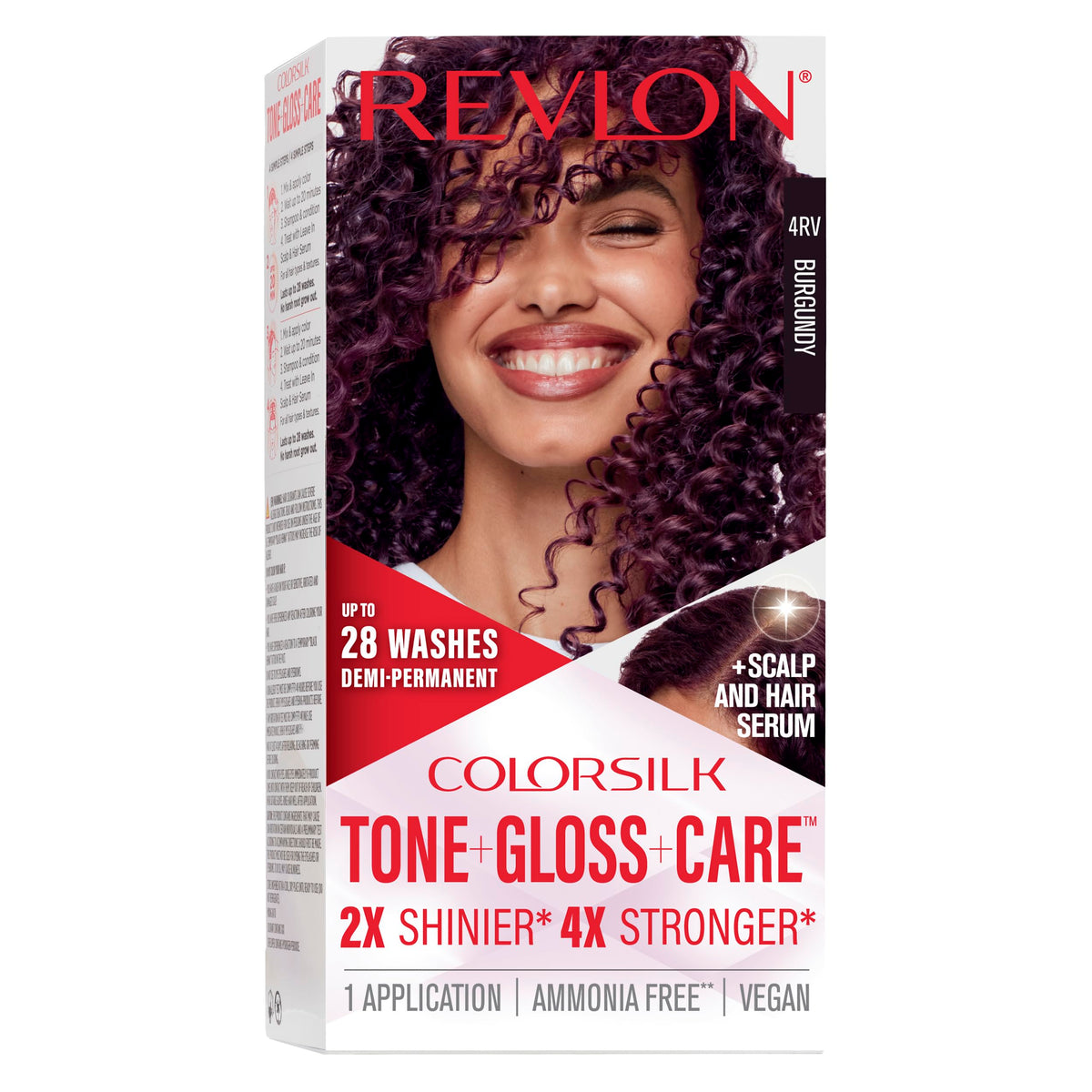 REVLON ColorSilk 4RV Burgundy packaging front view