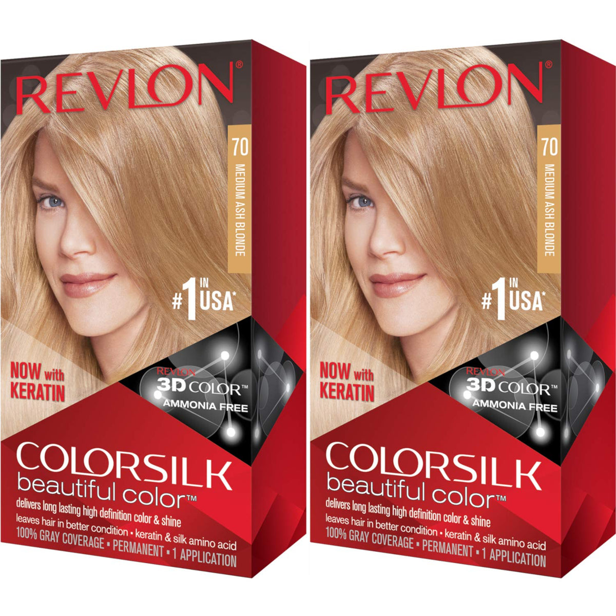 REVLON ColorSilk 70 Blond Cendré Moyen packaging