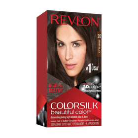 REVLON ColorSilk Teinture Cheveux 20 Brun Noir - Pack de 3 vue de face