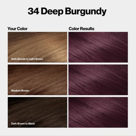 REVLON ColorSilk Teinture Cheveux 34 Bordeaux Profond, application sur cheveux