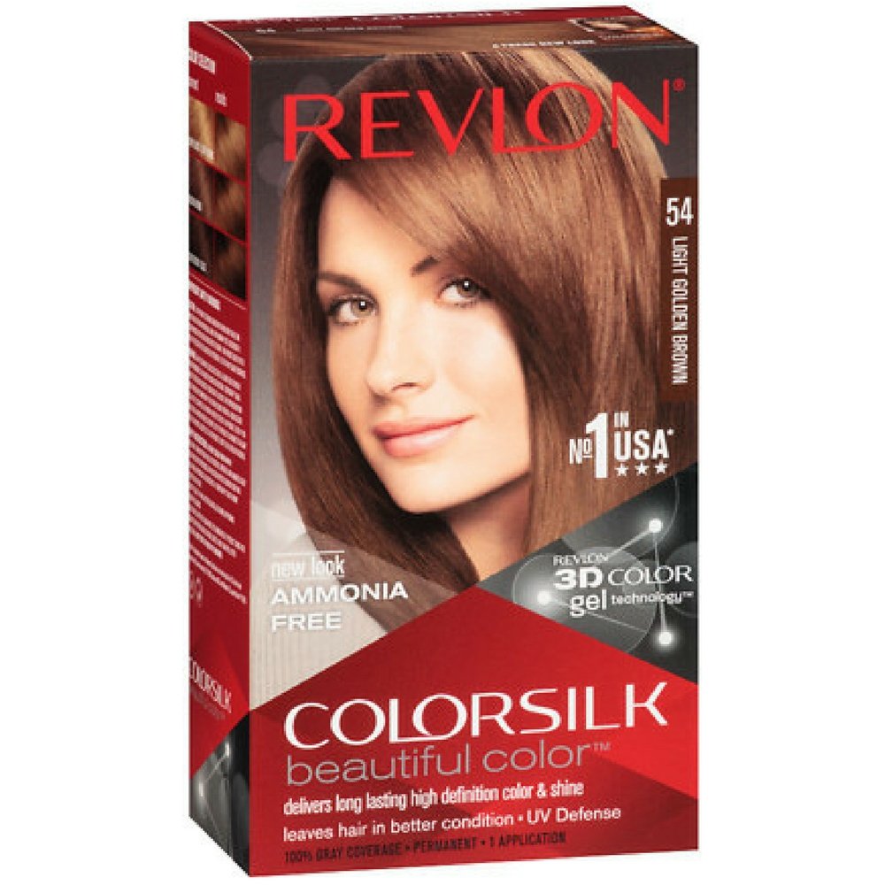 REVLON ColorSilk Teinture Cheveux 54 Châtain Clair Doré Pack de 3
