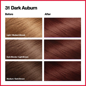 REVLON ColorSilk Teinture Cheveux Permanente 31 Auburn Foncé, application sur cheveux