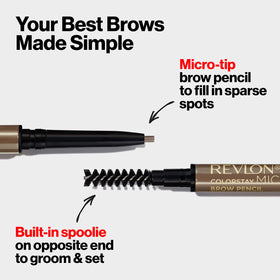 Revlon Crayon à Sourcils Micro ColorStay 454 Brun Moyen en gros plan