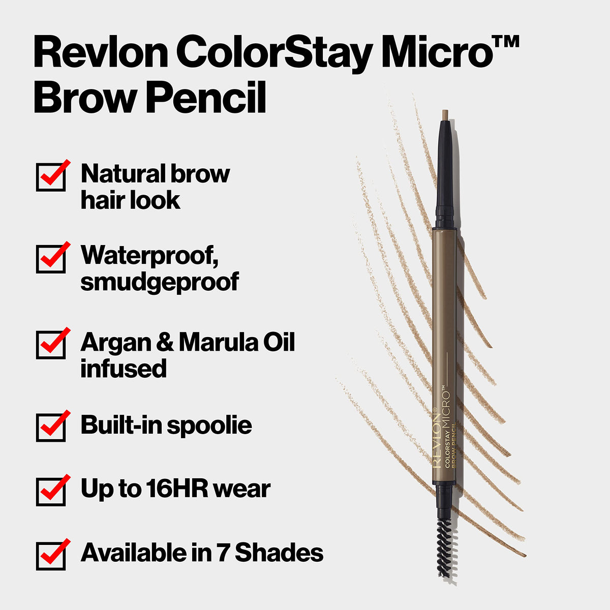Revlon Crayon à Sourcils Micro ColorStay 454 Brun Moyen en situation d'utilisation