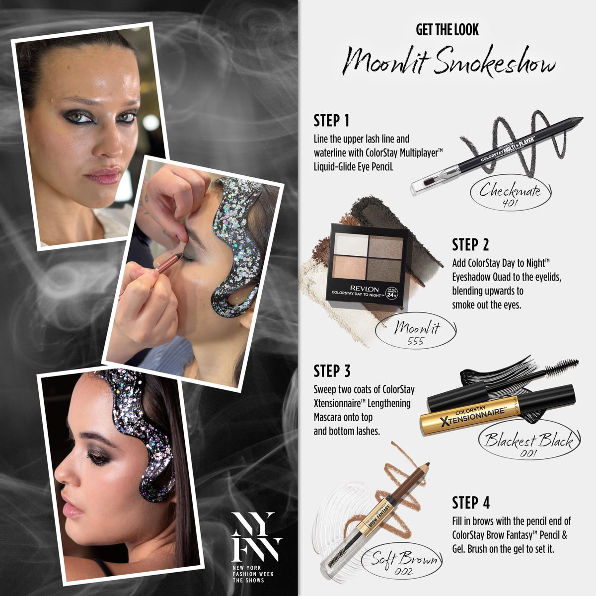 REVLON Crayon Yeux 401 Checkmate avec pinceau de mélange