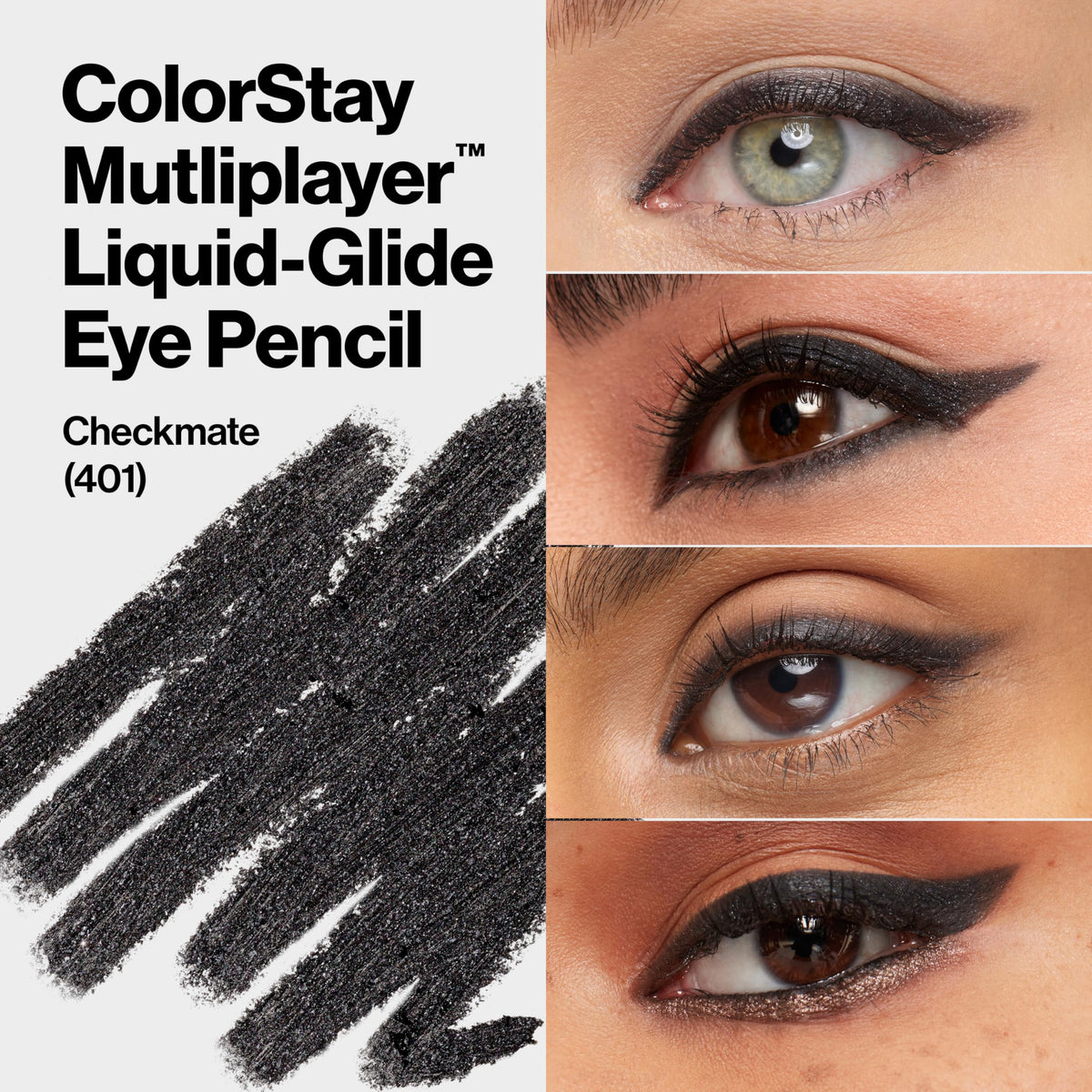 REVLON Crayon Yeux 401 Checkmate texture crémeuse sur la main