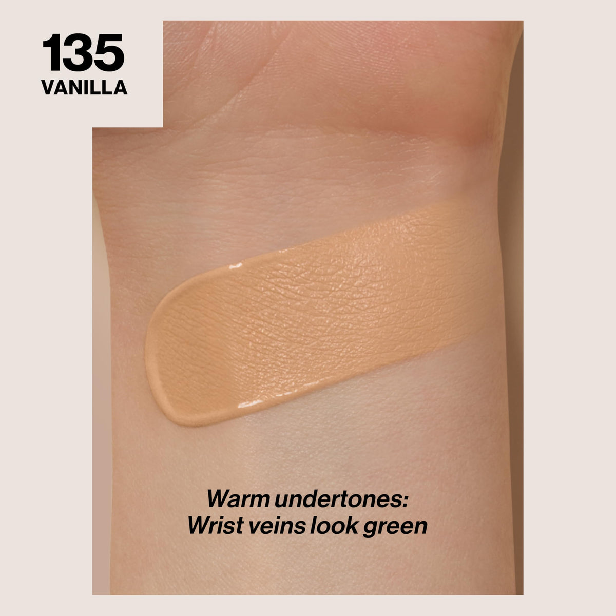 REVLON Fond de Teint Longue Tenue 135 Vanilla flacon avec étiquette