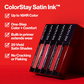 REVLON Rouge à Lèvres ColorStay Satin Ink 037 Majestic Rose tube ouvert