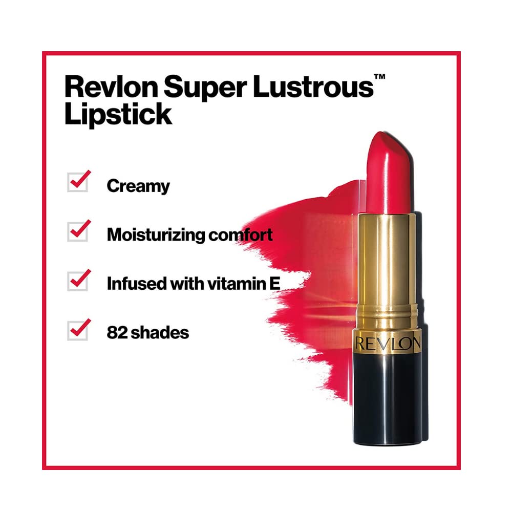 REVLON Rouge à Lèvres Super Lustrous 006 Really Red texture sur la main