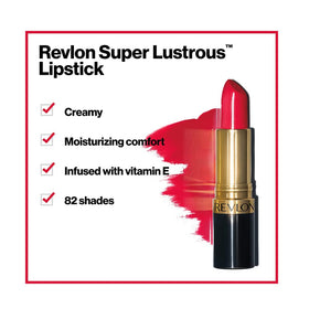 REVLON Rouge à Lèvres Super Lustrous 006 Really Red texture sur la main
