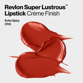 REVLON Rouge à Lèvres Super Lustrous 761 Extra Spicy sur un fond élégant