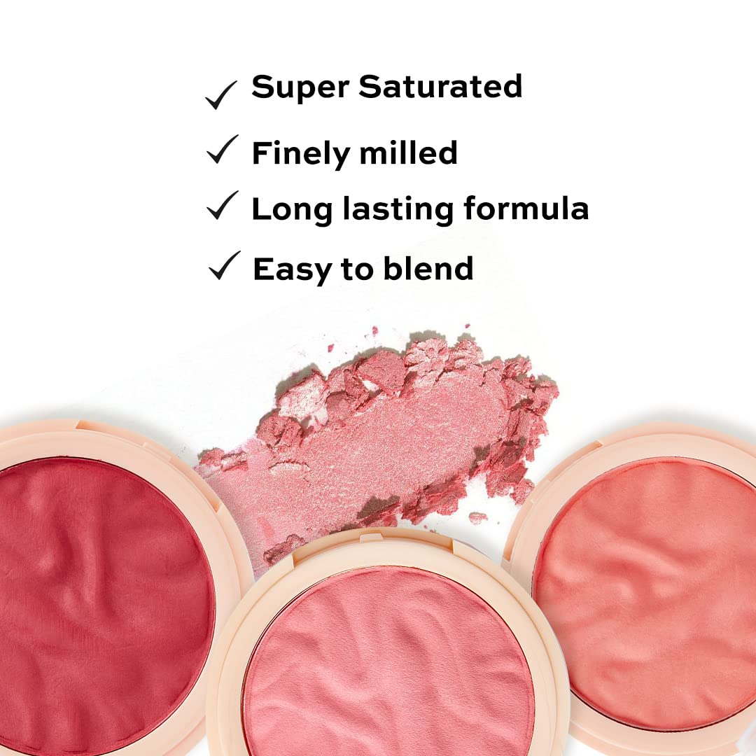 Revolution Beauty London Peach Bliss blush compact open showing powder