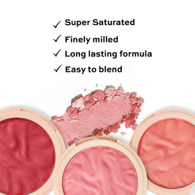 Revolution Beauty London Peach Bliss blush compact open showing powder