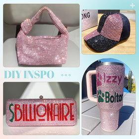 Rhinestones TINKRSTUFF appliqués sur un projet de bricolage
