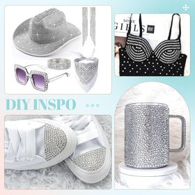 Rhinestones TINKRSTUFF dans un projet de bricolage sur une chaussure