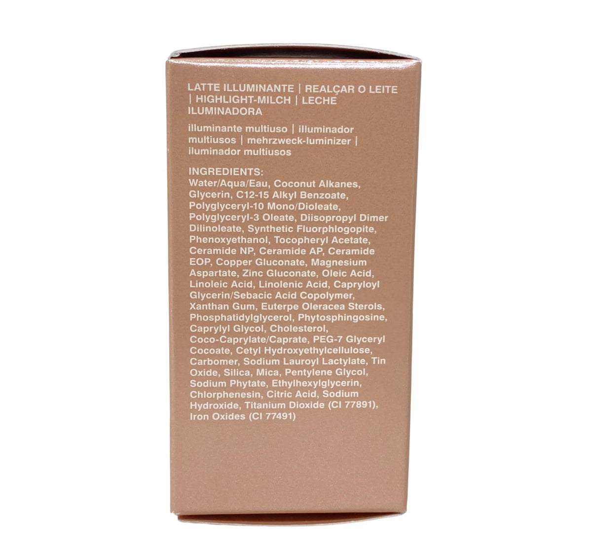 Rhode Highlight Milk 02 en situation sur une coiffeuse