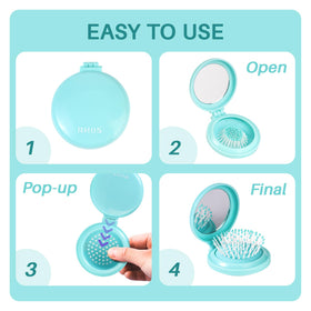 RHOS Brosse Pliable dans un sac à main, démontrant sa portabilité