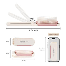 RHOS Brosse Pliable sur une table avec accessoires de beauté