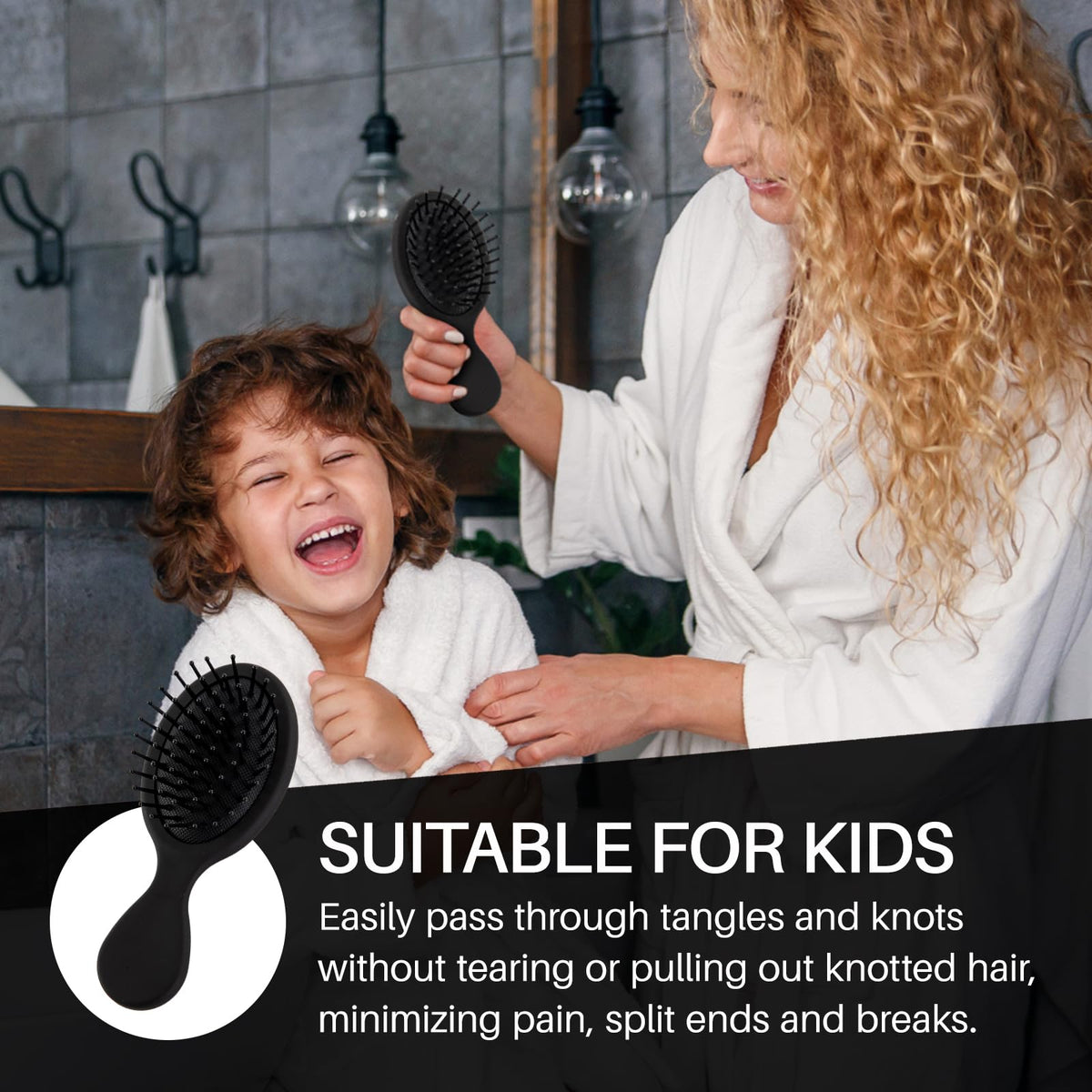 RHOS Mini Brosse à Cheveux avec détails de la prise