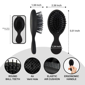 RHOS Mini Brosse à Cheveux ouverte avec brosse visible