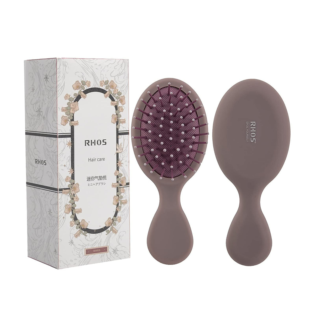 RHOS Mini Brosse à Cheveux Violet vue de face