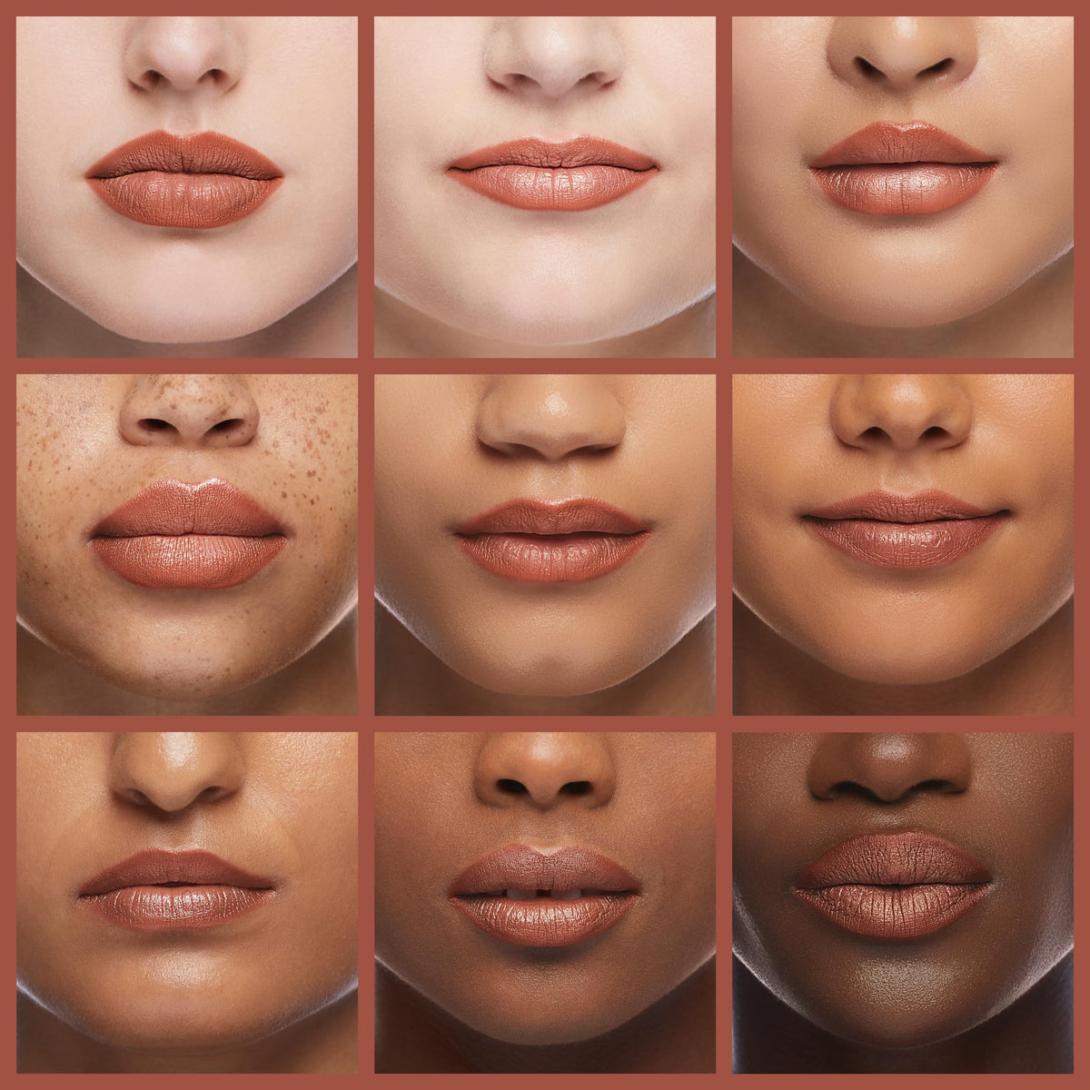 Rimmel Crayon Contour Lèvres 8HR Tiramisu en usage sur des lèvres