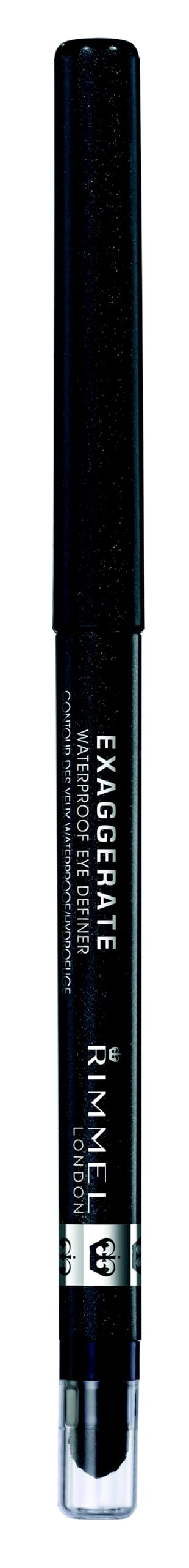 Rimmel Eyeliner Exaggerate 264 Earl Grey avec taille-crayon à côté