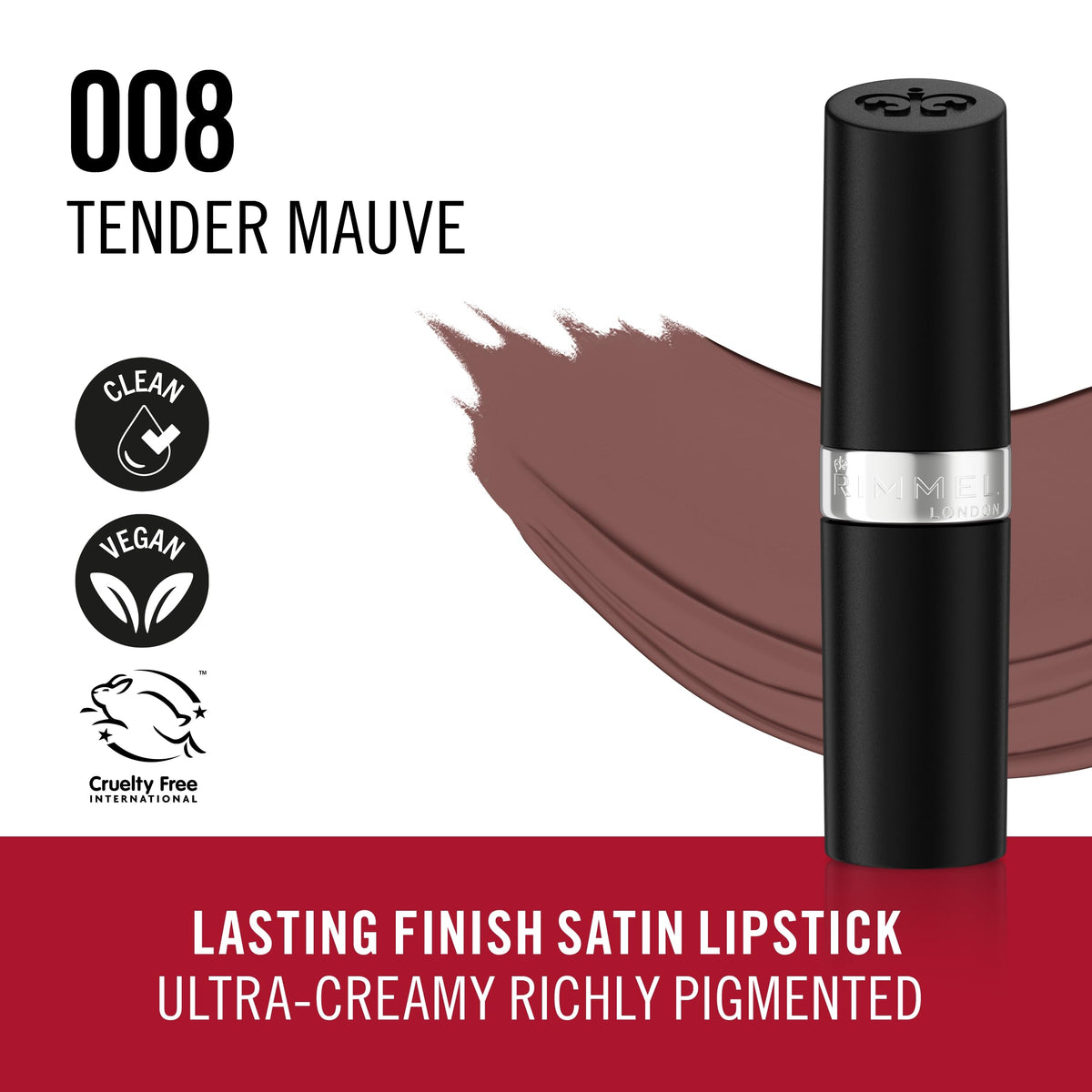 Rimmel Rouge à Lèvres Lasting Finish Kate avec échantillons de couleurs