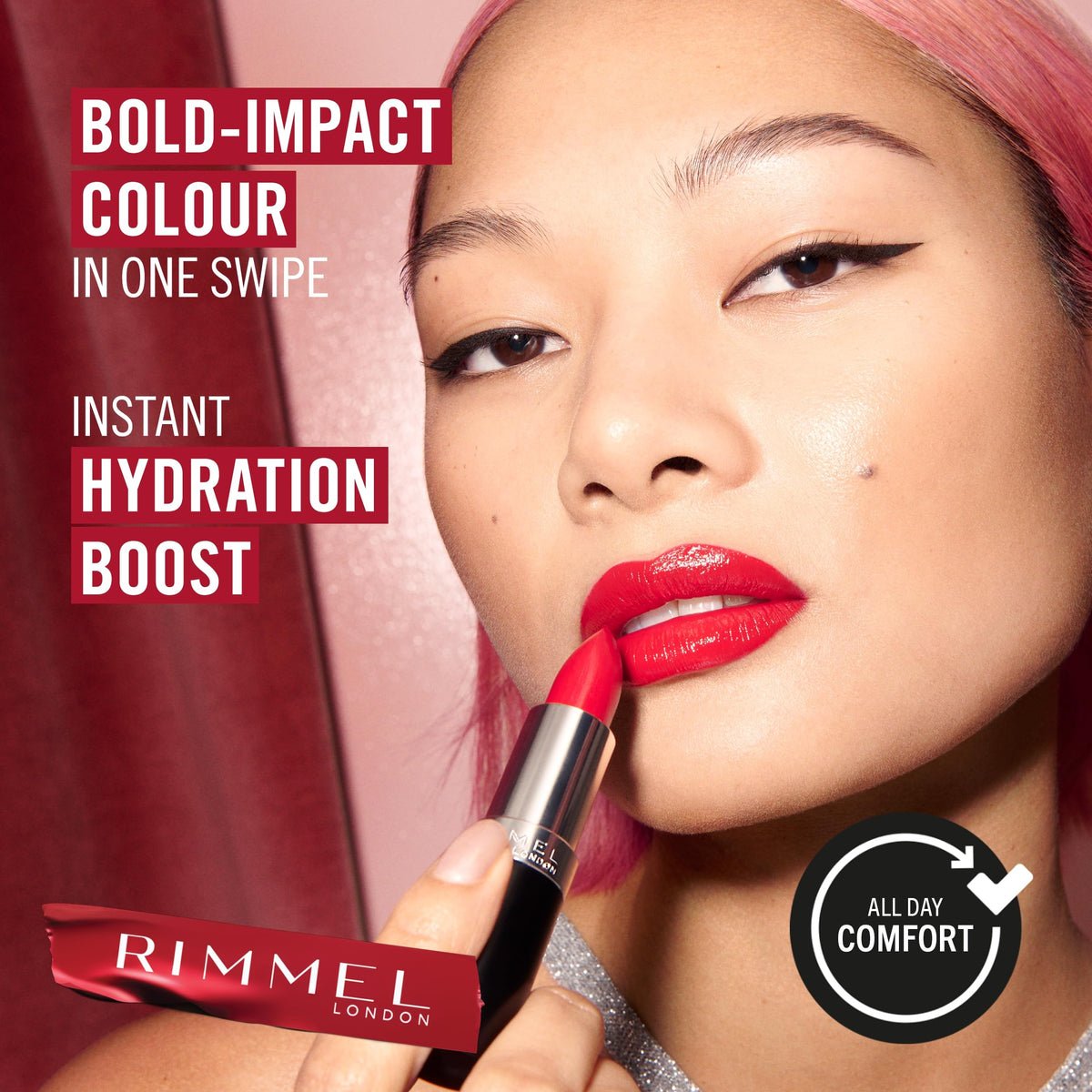 Rimmel Rouge à Lèvres Lasting Finish Kate en position verticale