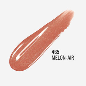 Rimmel Stay Glossy 465 Melon-Air gloss à lèvres sur fond blanc