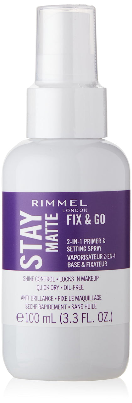 Rimmel Stay Matte Fix & Go spray 2-en-1 avant de maquillage