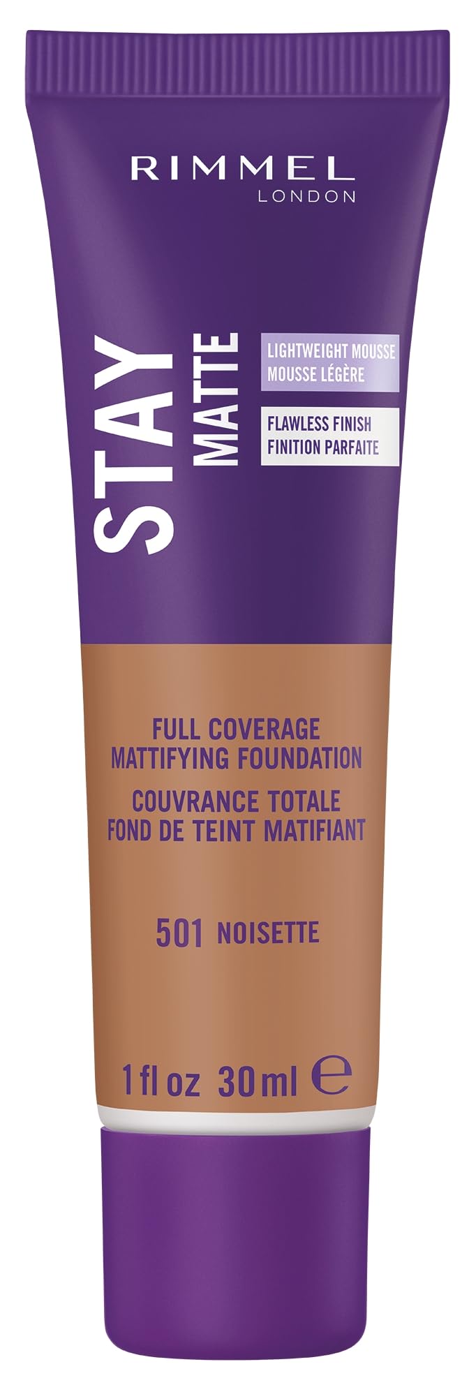 Rimmel Stay Matte Mousse fond de teint 501 Noisette avant de l'application