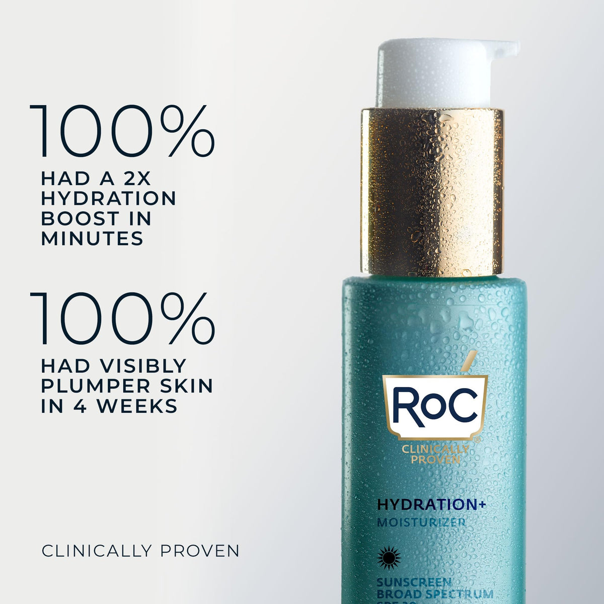 RoC Crème hydratante hyaluronique SPF 30 avec sa boîte
