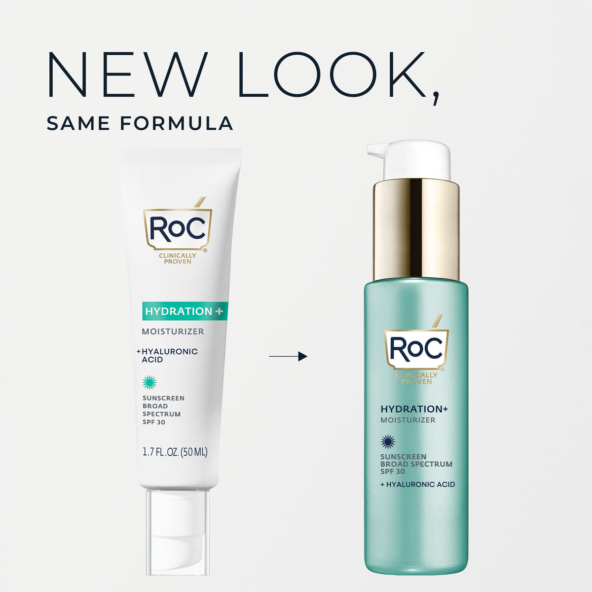 RoC Crème hydratante hyaluronique SPF 30 texture de la crème
