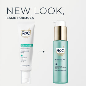 RoC Crème hydratante hyaluronique SPF 30 texture de la crème