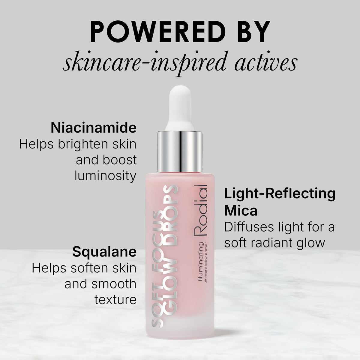 Rodial Soft Focus Glow Drops flacon de côté