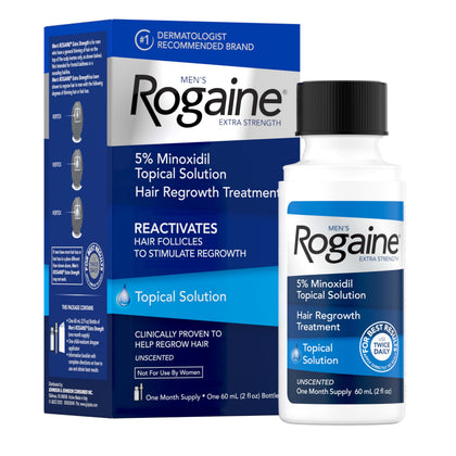 Rogaine 5% Minoxidil solution topique 60 ml vue de face