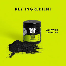 Rolda gel coiffant noir sur un bureau