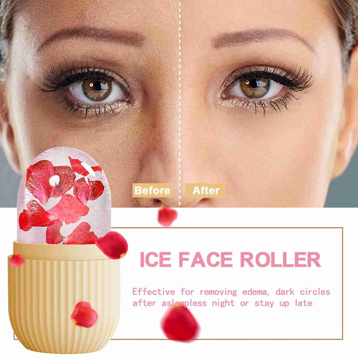 Roller de glace XHJRI en silicone avec cube de glace