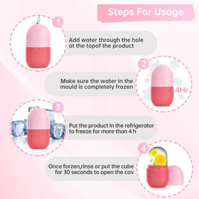 Roller Glaçon IMEASY rose posé sur une table
