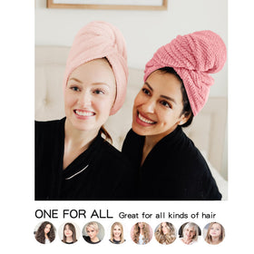 ROLSHOL Serviette en microfibre pour cheveux en utilisation