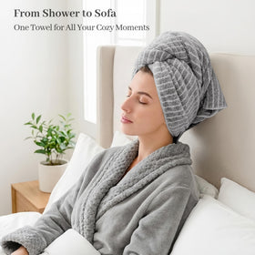 ROLSHOL serviette en microfibre pour cheveux, taille généreuse 27 × 39 in