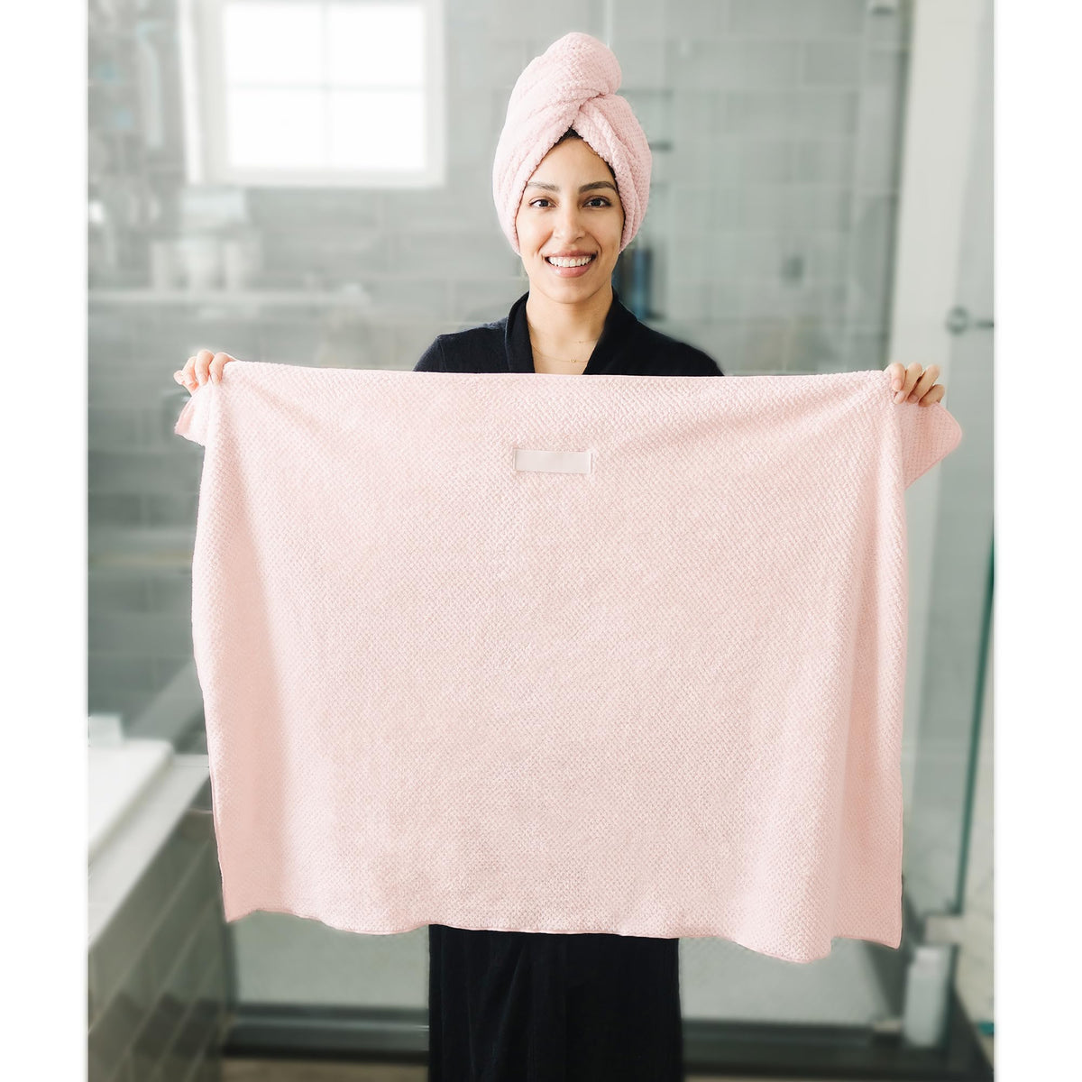 ROLSHOL Serviette en microfibre pour cheveux vue arrière