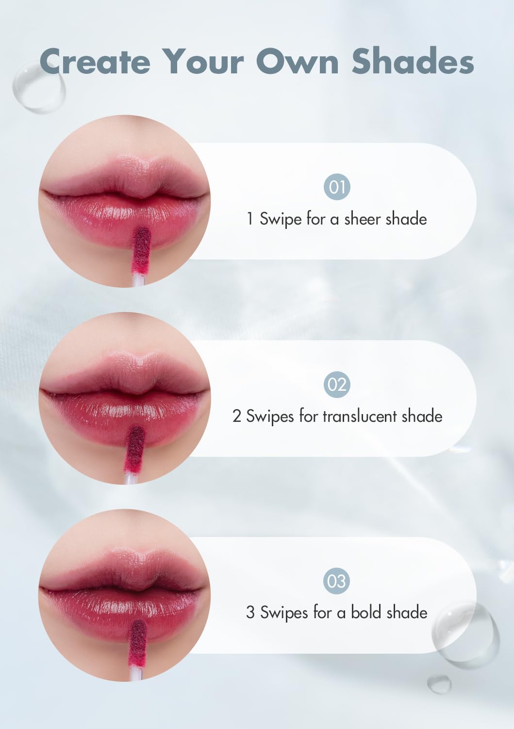 rom&nd Dewyful Water Tint 07 Cherry Way avec d'autres produits de maquillage