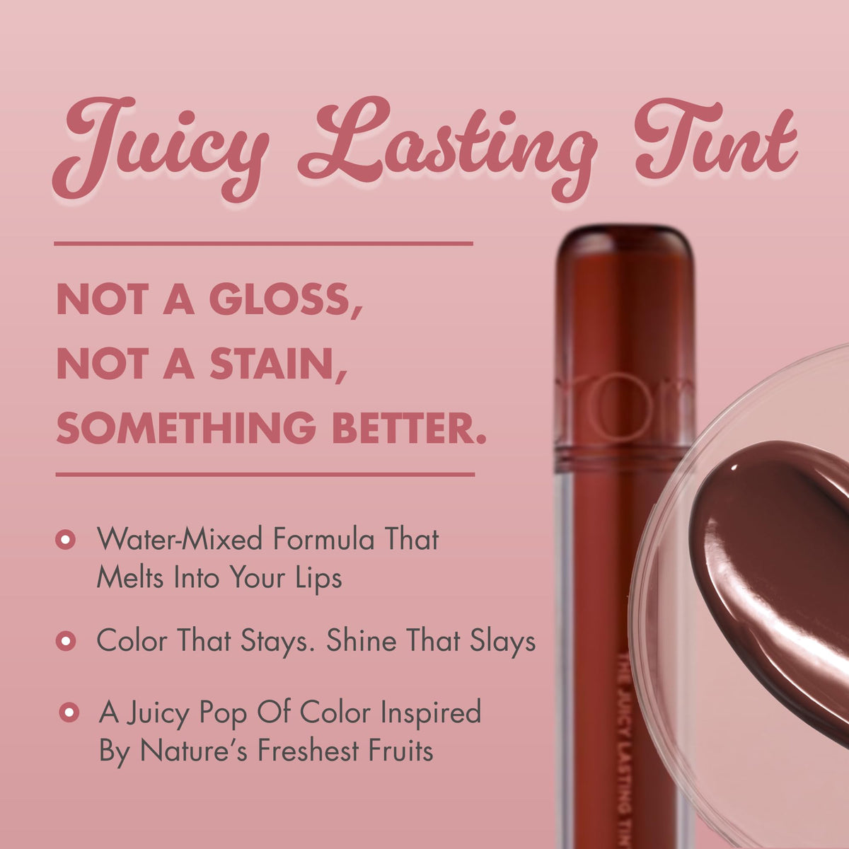 rom&nd Juicy Lasting Tint 17 Dark Coconut applicateur