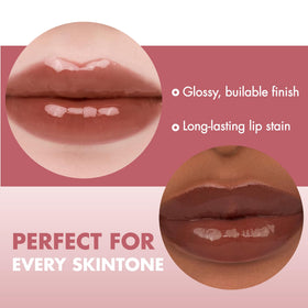 rom&nd Juicy Lasting Tint 17 Dark Coconut flacon sur fond neutre