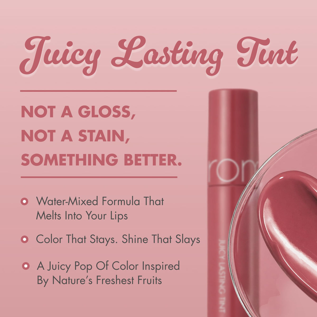 rom&nd Juicy Lasting Tint #18 Mulled Peach applicateur